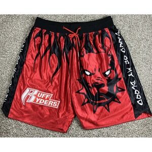 DMX Ruff Ryders Headgear Classics Satin Basketball Shorts Men's Medium Pockets